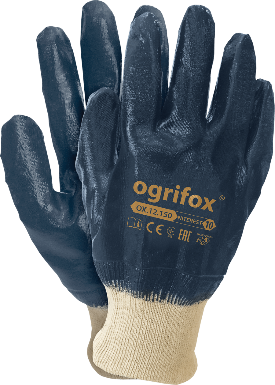 Nitrilové rukavice pracovní HARIX BLUE OX