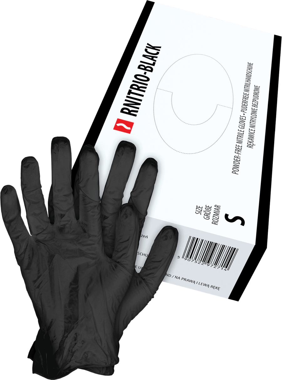 Jednorázové chirurgické pracovní rukavice 100ks NITRYL BLACK