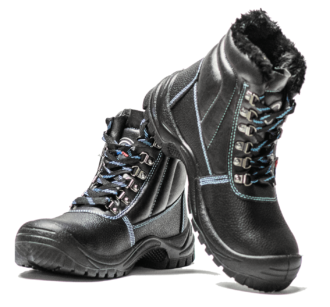 Zimní bezpečnostní kožená pracovní obuv - zateplená