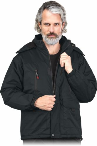 Zimní pracovní bunda s kapucí NORWAY BLACK