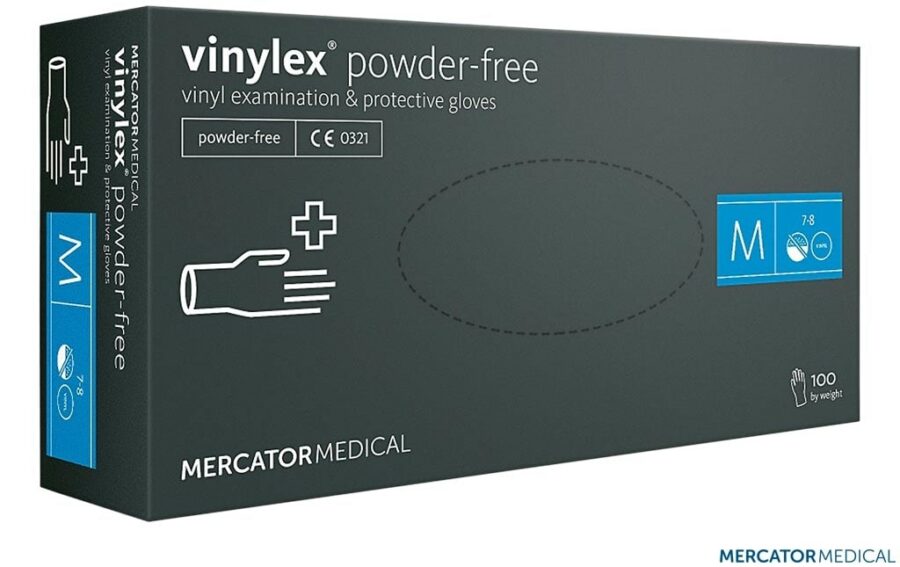 Jednorázové diagnostické Vinylové rukavice 100ks MERCATOR Vinylex® nepudrované