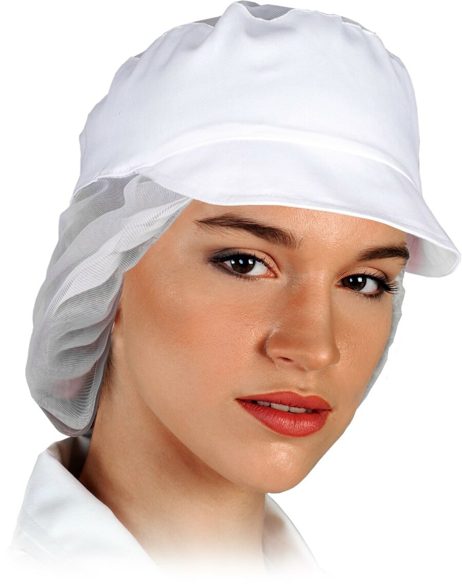 Dámská kuchařská čepice s kšiltem BERGO WHITE