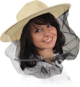 Včelařský ochranný klobouk s gumičkou pod krkem BEE 61