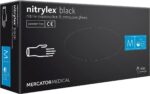 Jednorázové nitrylové rukavice 100ks MERCATOR Nitrylex® BLACK nepudrované