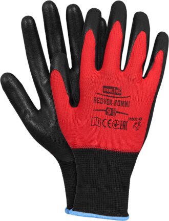 Pracovní rukavice máčené v nitrilu NITRENI FOAM RED