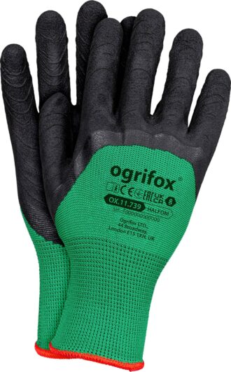 Pracovní rukavice máčené v latexu FOAM OX GREEN