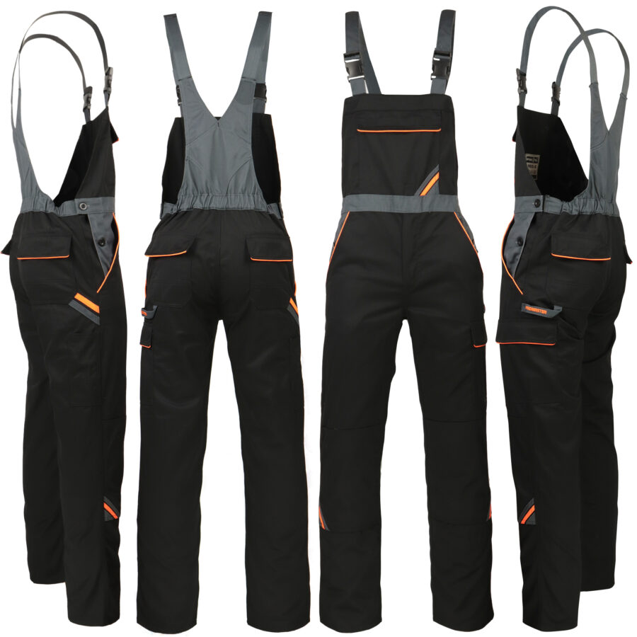 Pracovní montérky s laclem PRO BLACK
