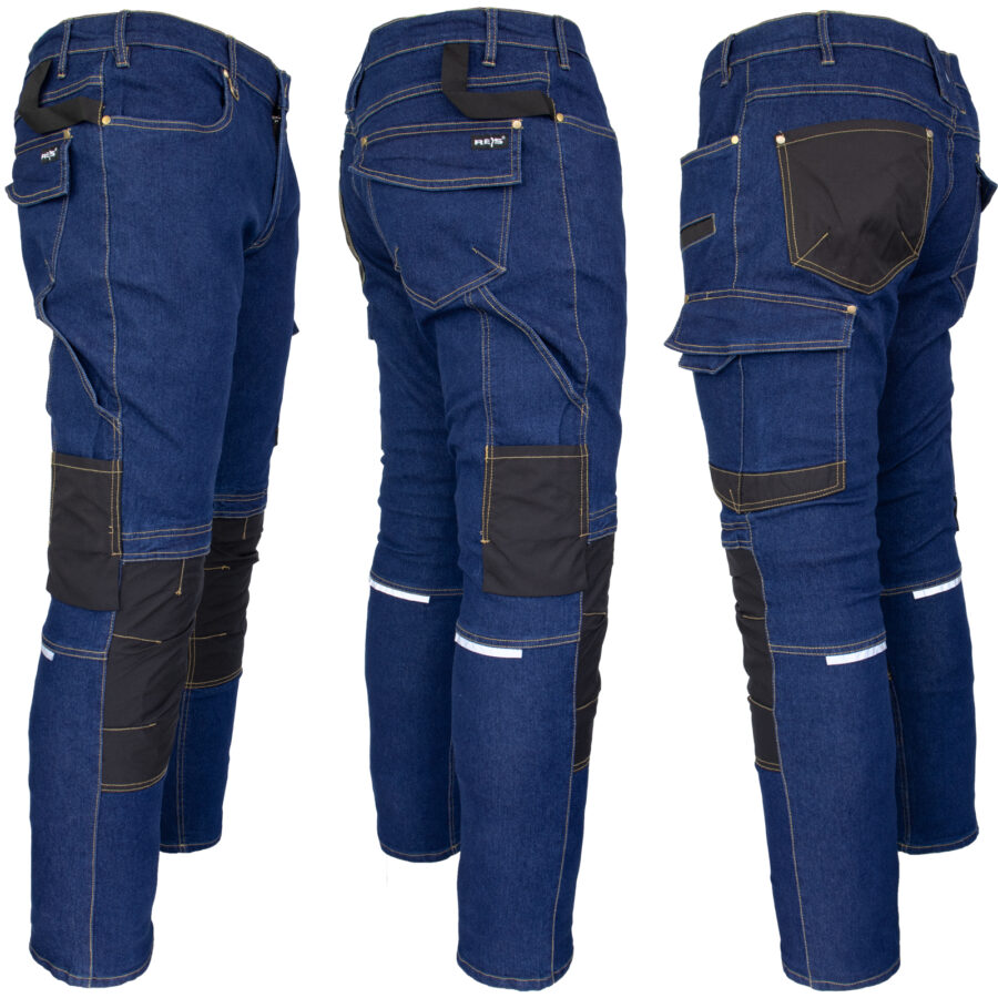 Pracovní džínové kalhoty strečové JEANS STRETCH BLUE