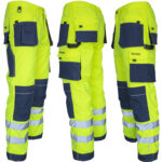 Montérky reflexní do pasu PROFI HIVIS NAVY