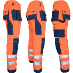 Reflexní montérky PROFI HIVIS NAVY ORANGE