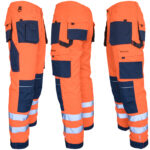 Reflexní montérky PROFI HIVIS NAVY ORANGE