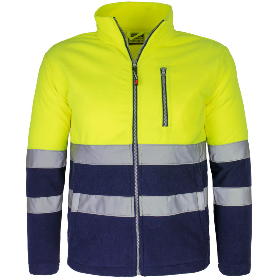Reflexní fleecová mikina PROFI HIVIS NAVY