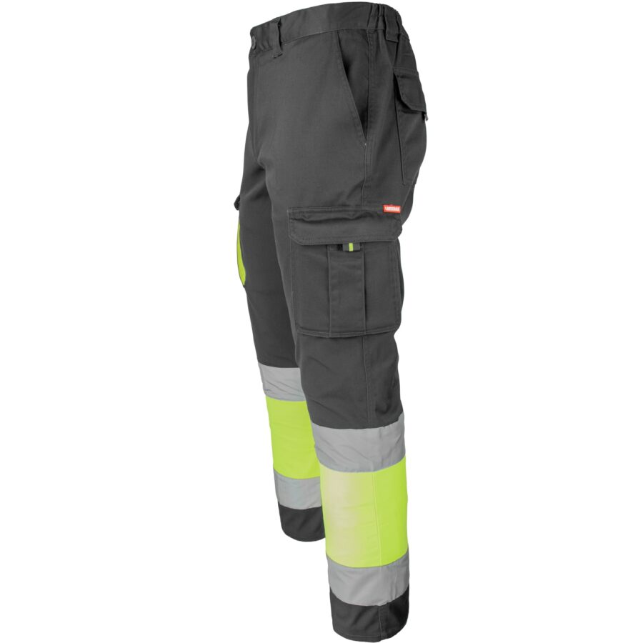 Reflexní kalhoty s elastanem MANNLAND HIVIS BLACK