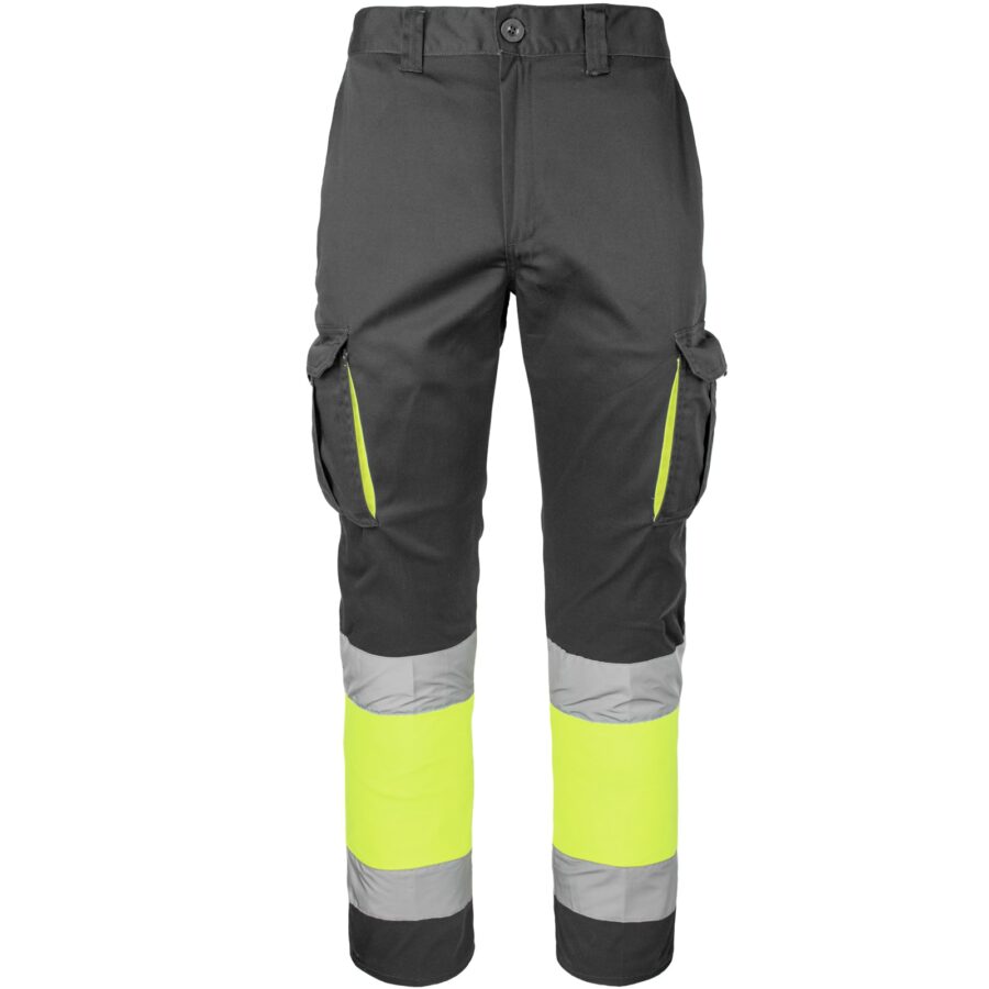 Reflexní kalhoty s elastanem MANNLAND HIVIS BLACK