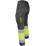 Reflexní kalhoty s elastanem MANNLAND HIVIS BLACK