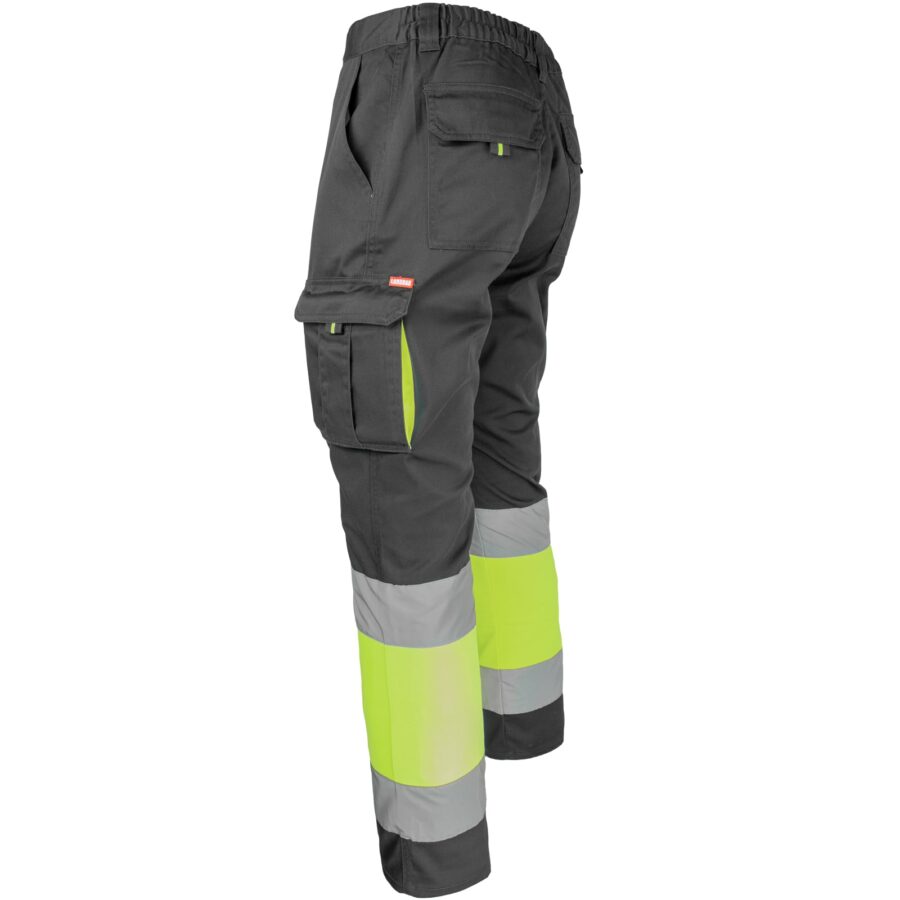 Reflexní kalhoty s elastanem MANNLAND HIVIS BLACK