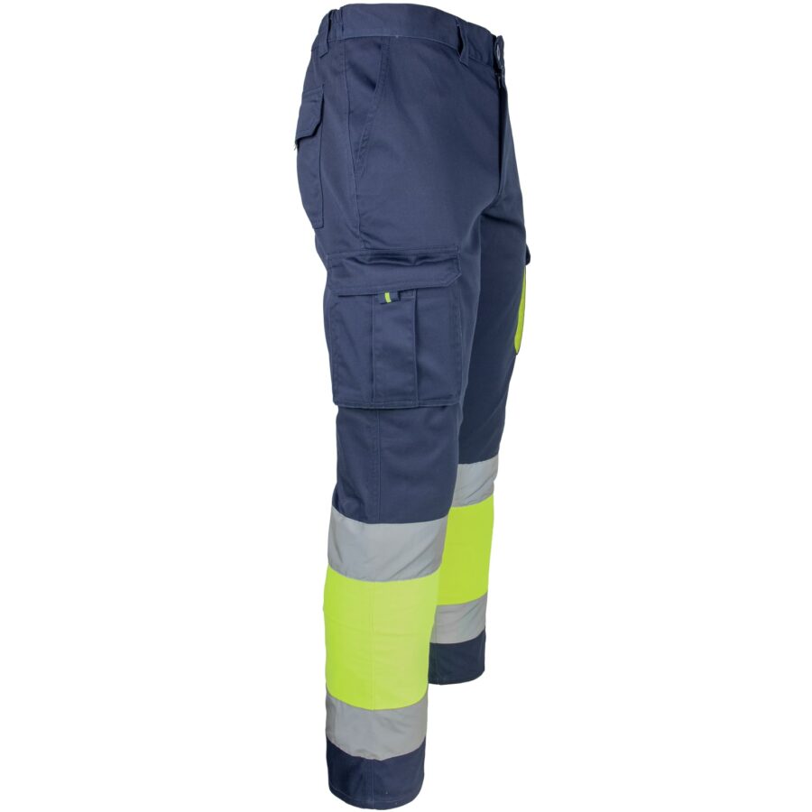 Reflexní kalhoty s elastanem MANNLAND HIVIS NAVY
