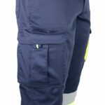 Reflexní kalhoty s elastanem MANNLAND HIVIS NAVY