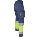 Reflexní kalhoty s elastanem MANNLAND HIVIS NAVY