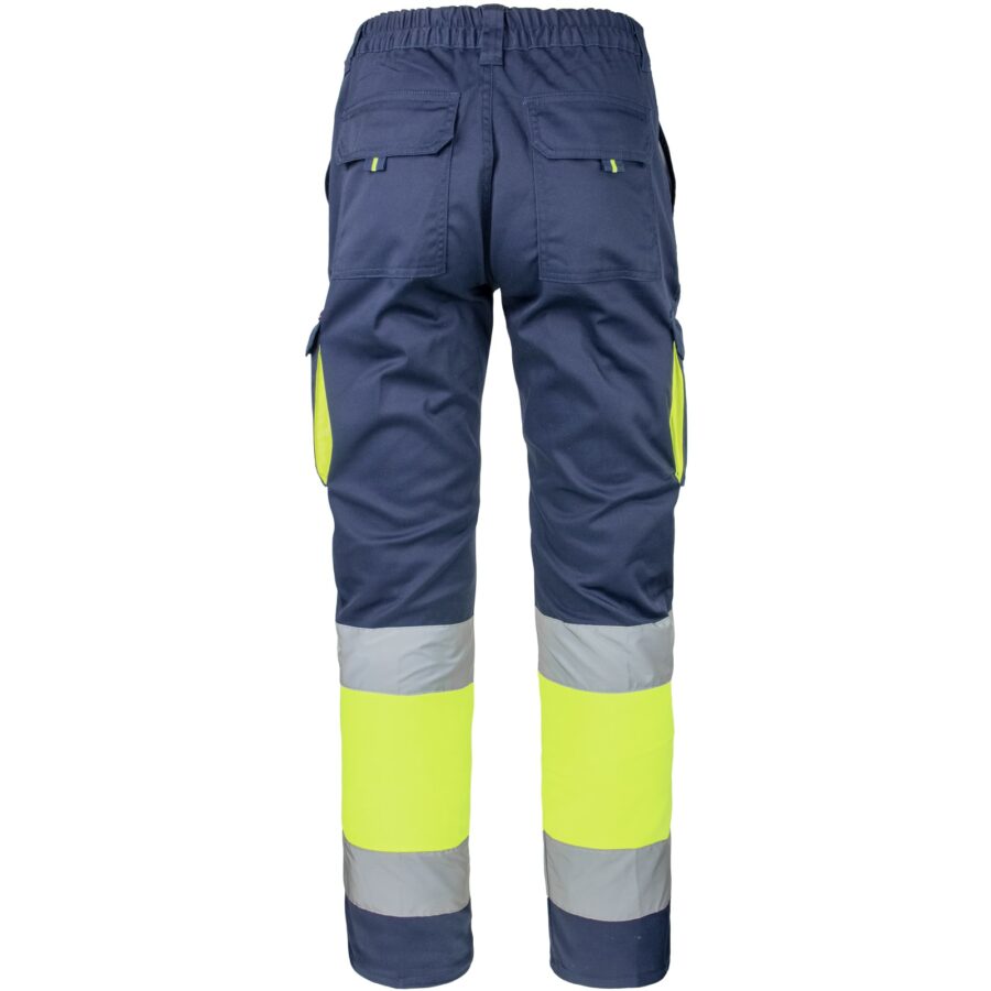Reflexní kalhoty s elastanem MANNLAND HIVIS NAVY