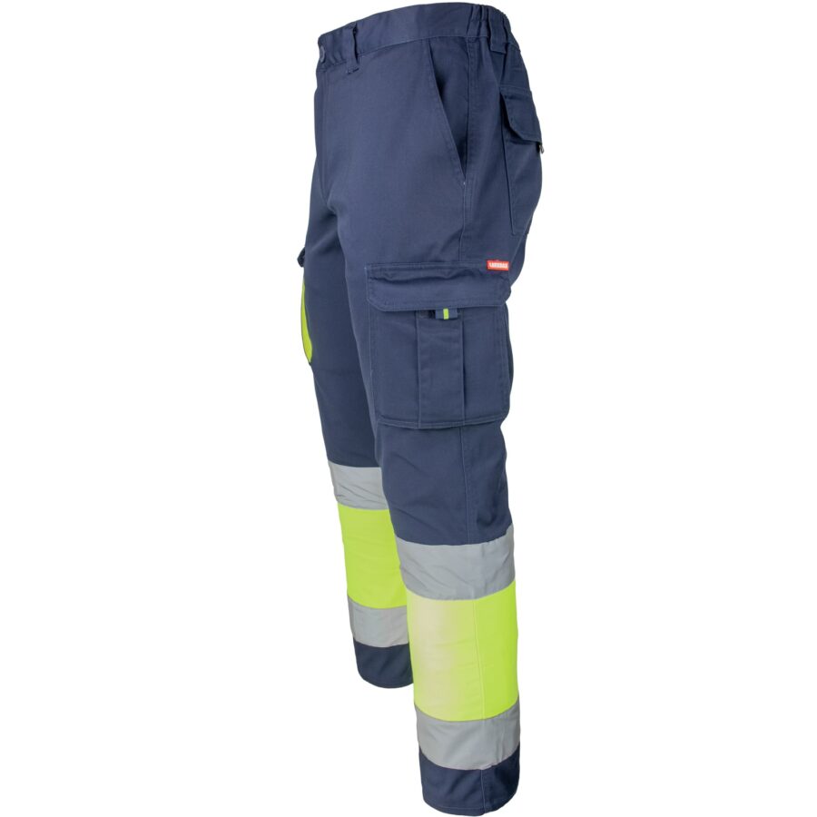 Reflexní kalhoty s elastanem MANNLAND HIVIS NAVY