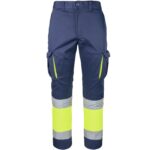 Reflexní kalhoty s elastanem MANNLAND HIVIS NAVY