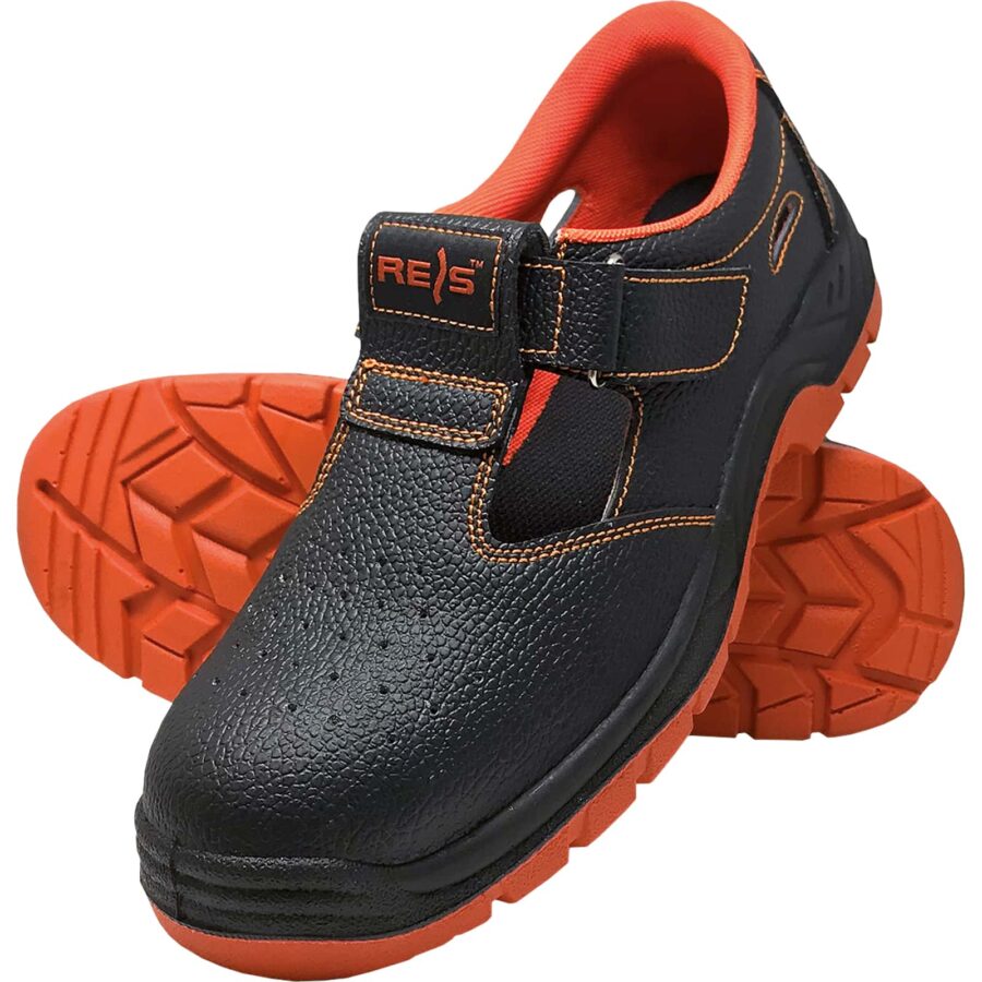 Kožené pracovní sandály ALFASAN COOL ORANGE SB