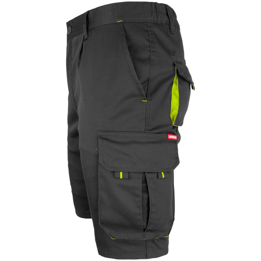 Montérkové kraťasy s elastanem MANNLAND BLACK YELLOW