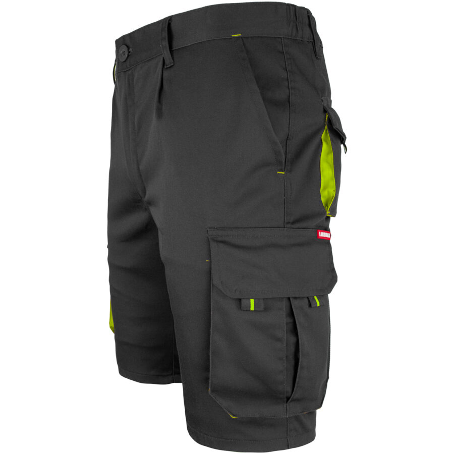 Montérkové kraťasy s elastanem MANNLAND BLACK YELLOW