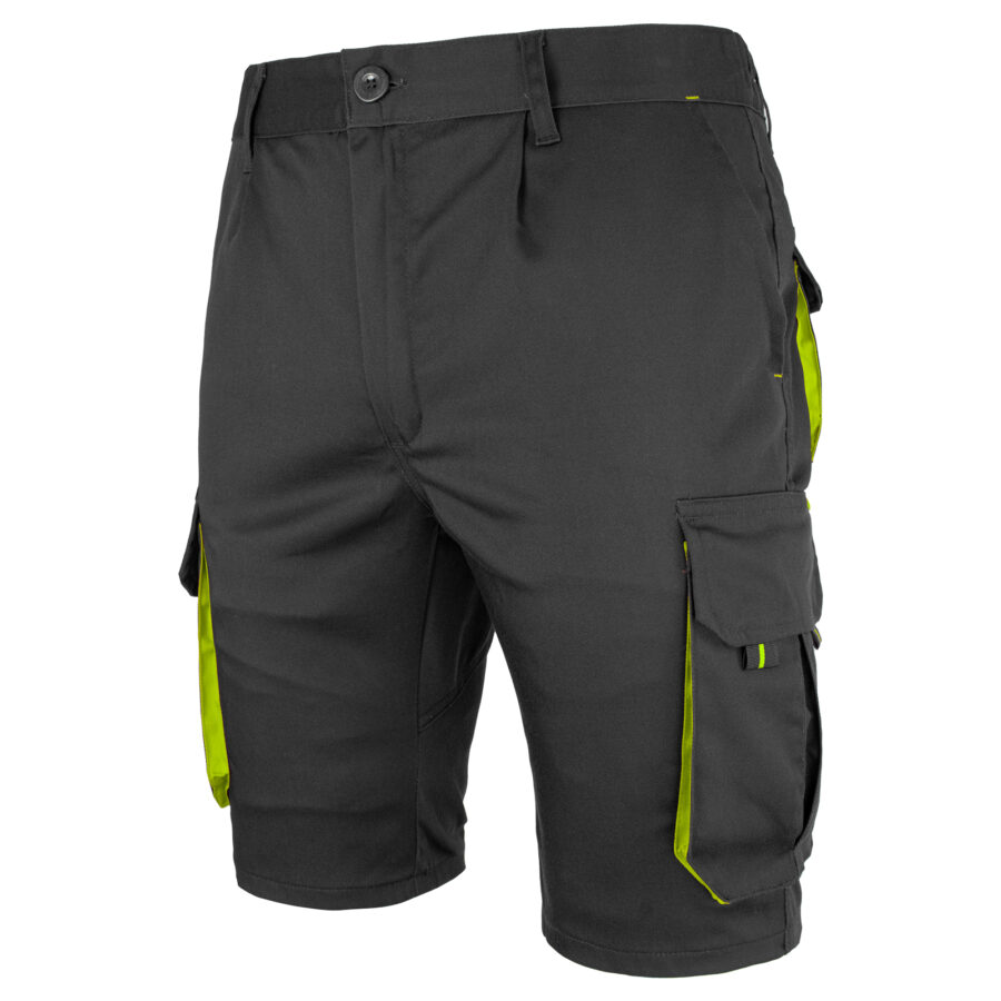 Montérkové kraťasy s elastanem MANNLAND BLACK YELLOW