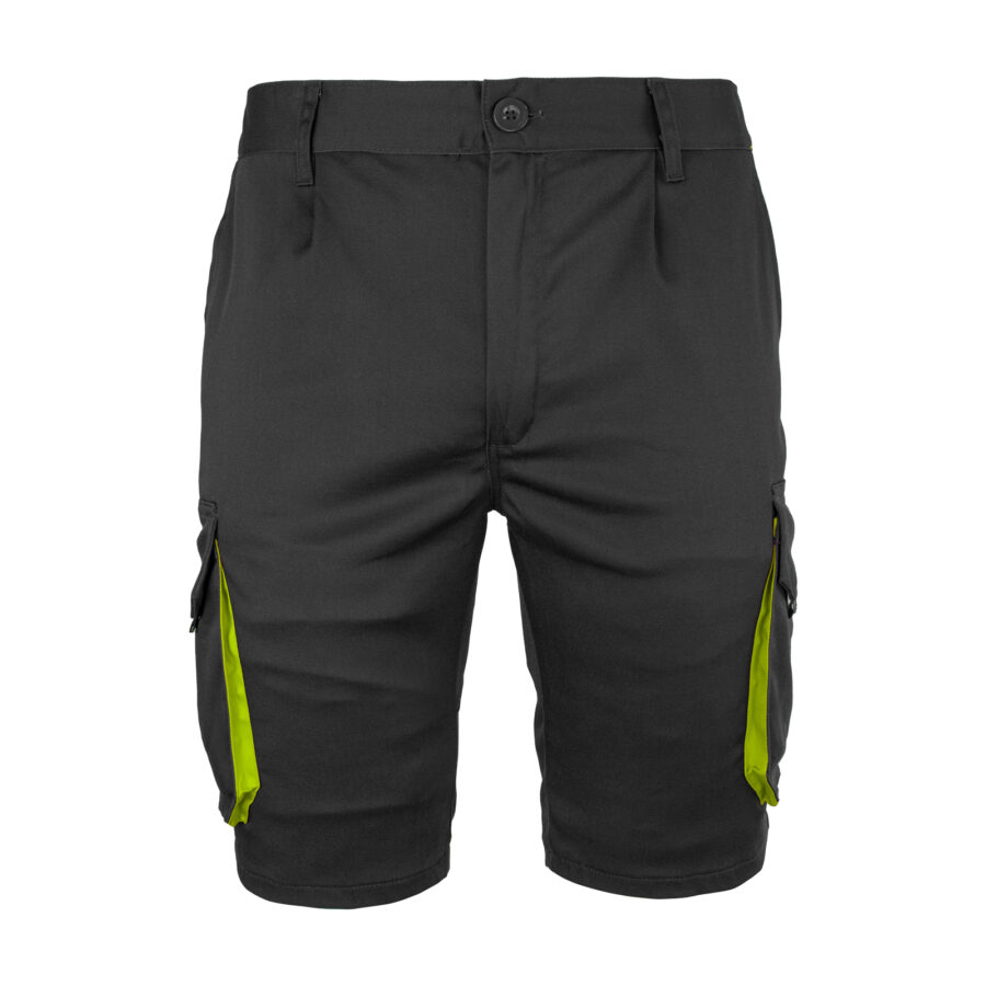 Montérkové kraťasy s elastanem MANNLAND BLACK YELLOW