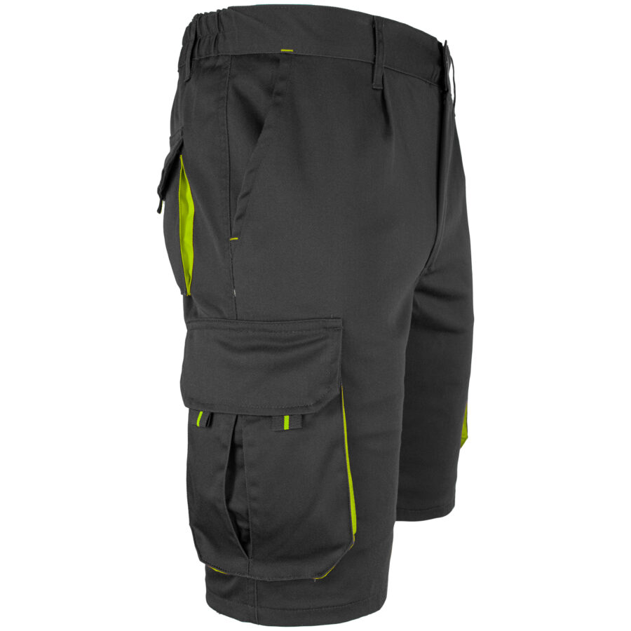 Montérkové kraťasy s elastanem MANNLAND BLACK YELLOW