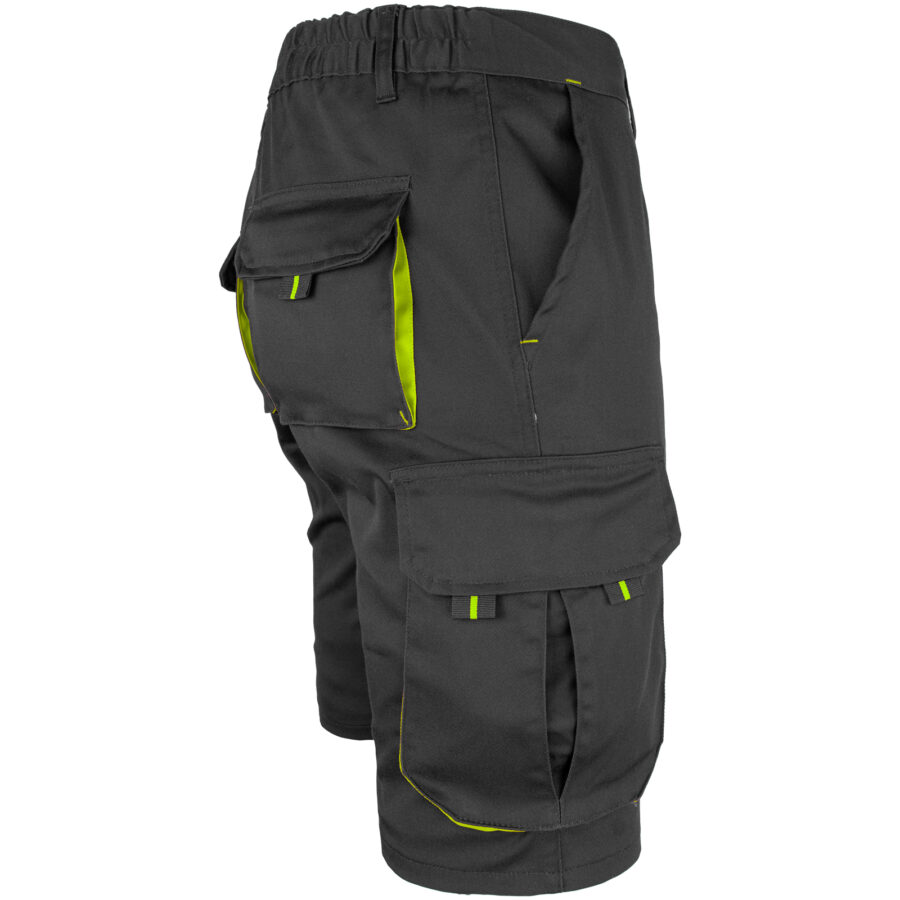 Montérkové kraťasy s elastanem MANNLAND BLACK YELLOW