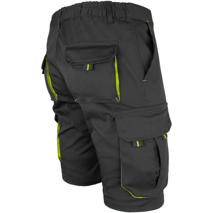 Montérkové kraťasy s elastanem MANNLAND BLACK YELLOW