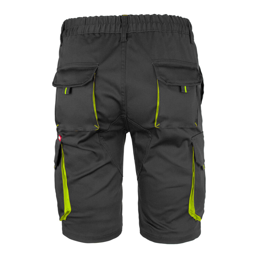 Montérkové kraťasy s elastanem MANNLAND BLACK YELLOW