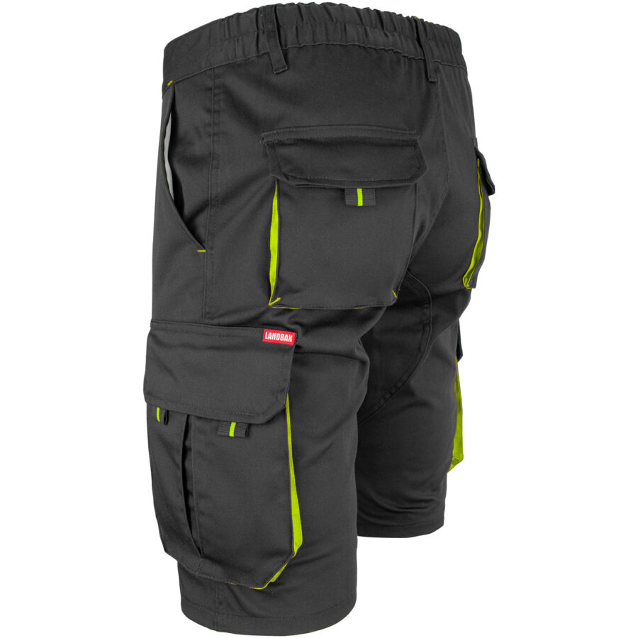 Montérkové kraťasy s elastanem MANNLAND BLACK YELLOW