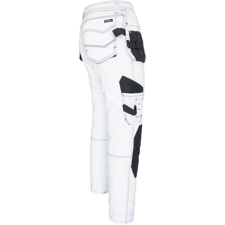 Pracovní džínové kalhoty strečové JEANS WORK WHITE
