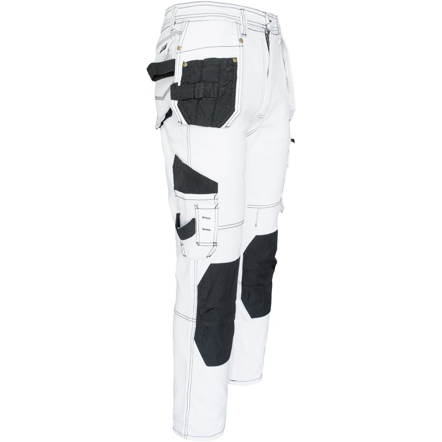 Pracovní džínové kalhoty strečové JEANS WORK WHITE