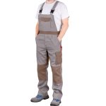 Pracovní kalhoty s laclem DELUX BROWN