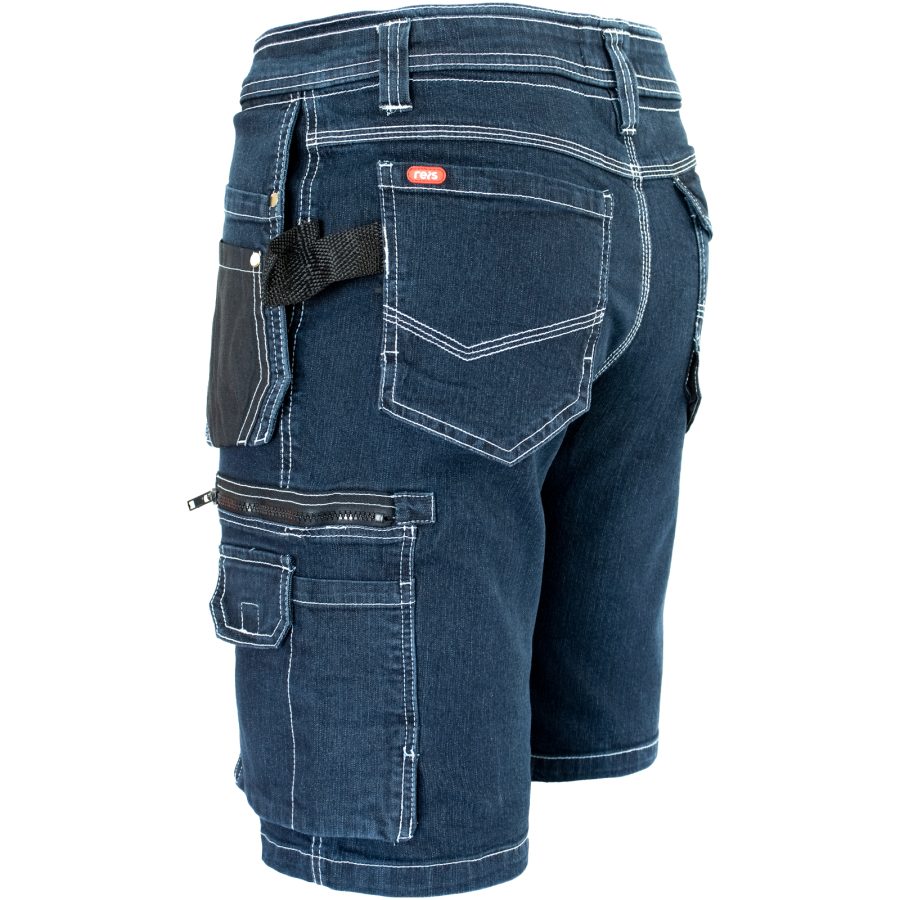 Pracovní džínové kraťasy JEANS WORK BLUE