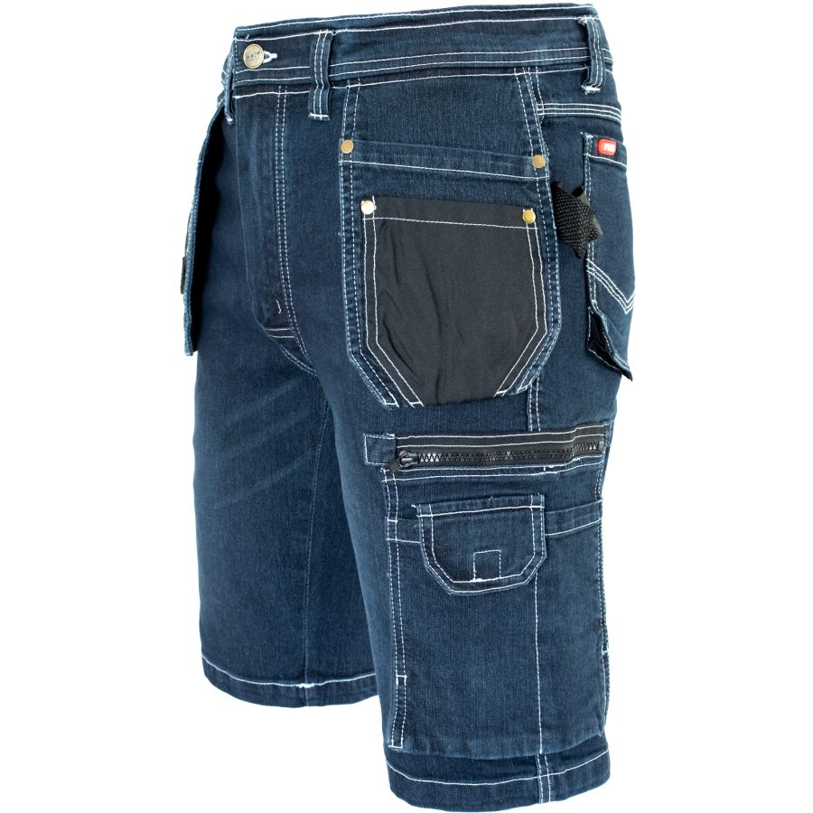 Pracovní džínové kraťasy JEANS WORK BLUE