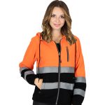 Dámská fleecová reflexní mikina s kapucí MANTIS HOOD ORANGE