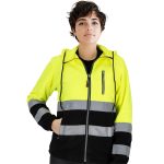 Dámská fleecová reflexní mikina s kapucí MANTIS HOOD YELLOW