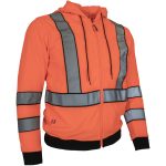 Flísová reflexní mikina s kapucí na zip LUMINO ORANGE