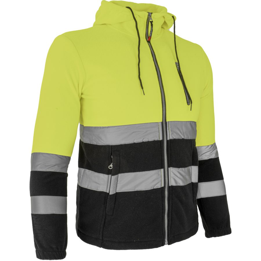 Dámská fleecová reflexní mikina s kapucí MANTIS HOOD YELLOW