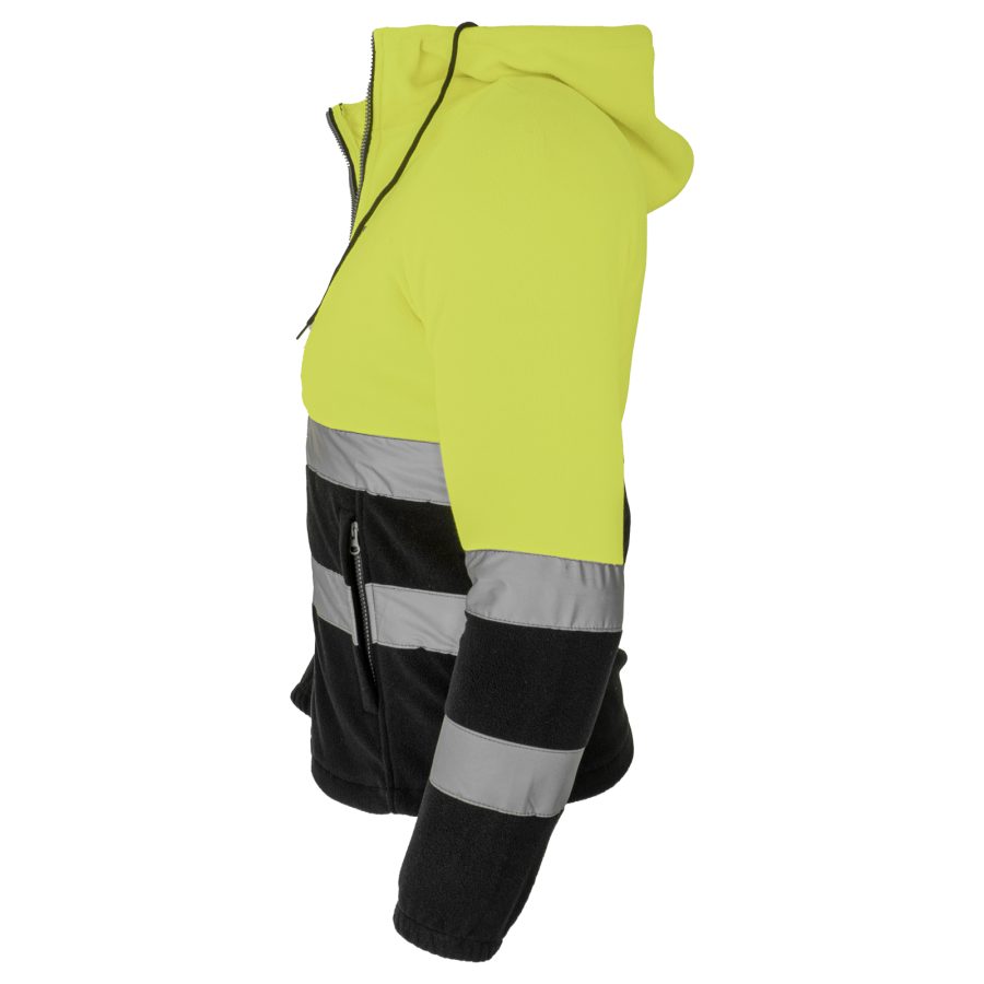 Dámská fleecová reflexní mikina s kapucí MANTIS HOOD YELLOW