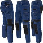 Pracovní džínové kalhoty strečové JEANS STRETCH BLUE