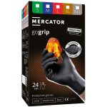 Jednorázové nitrilové rukavice 100ks MERCATOR® GoGrip BLACK OBO nepudrované