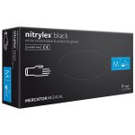 Jednorázové nitrylové rukavice 100ks MERCATOR Nitrylex® BLACK nepudrované